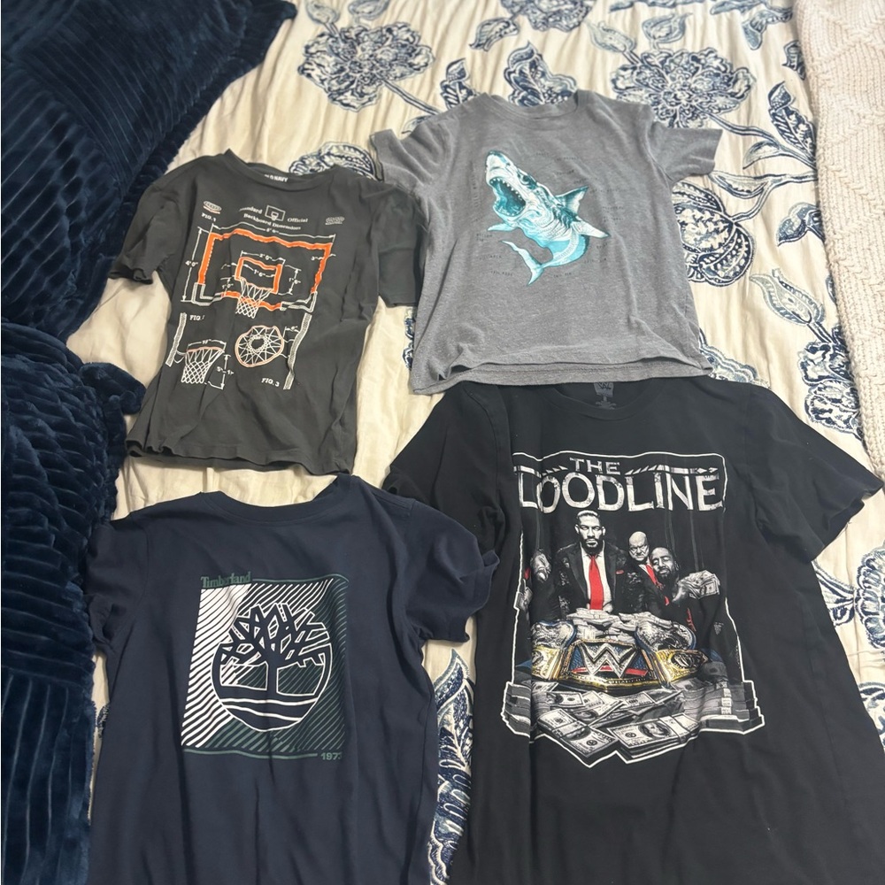 Timberland Kids Graphic T-Shirt Set - Black, Gray, Blue
